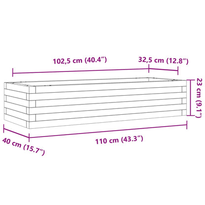 Garden Planter 110x40x23 cm Solid Wood Pine