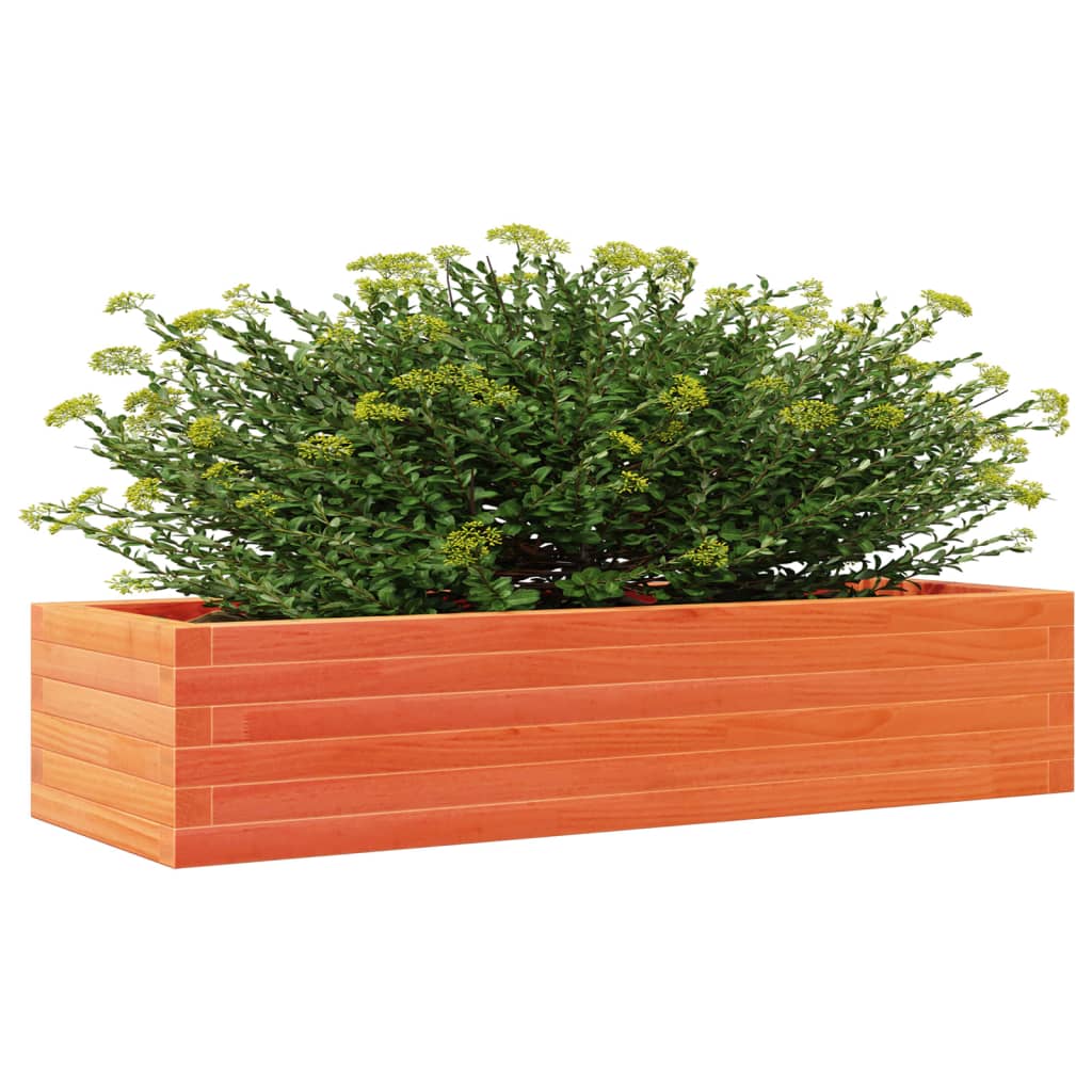 Garden Planter Wax Brown 110x40x23 cm Solid Wood Pine