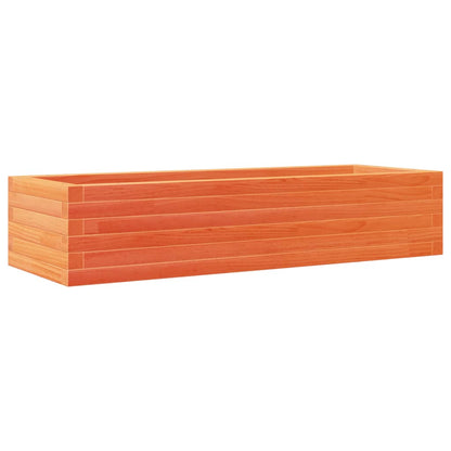 Garden Planter Wax Brown 110x40x23 cm Solid Wood Pine