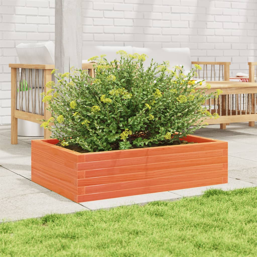 Garden Planter Wax Brown 90x60x23 cm Solid Wood Pine