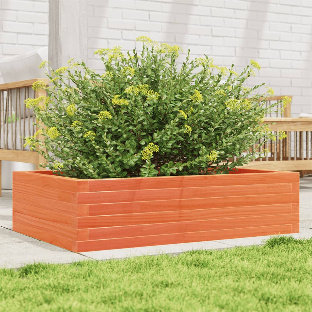 Garden Planter Wax Brown 90x60x23 cm Solid Wood Pine