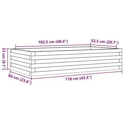 Garden Planter 110x60x23 cm Solid Wood Pine