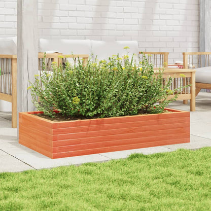 Garden Planter Wax Brown 110x60x23 cm Solid Wood Pine