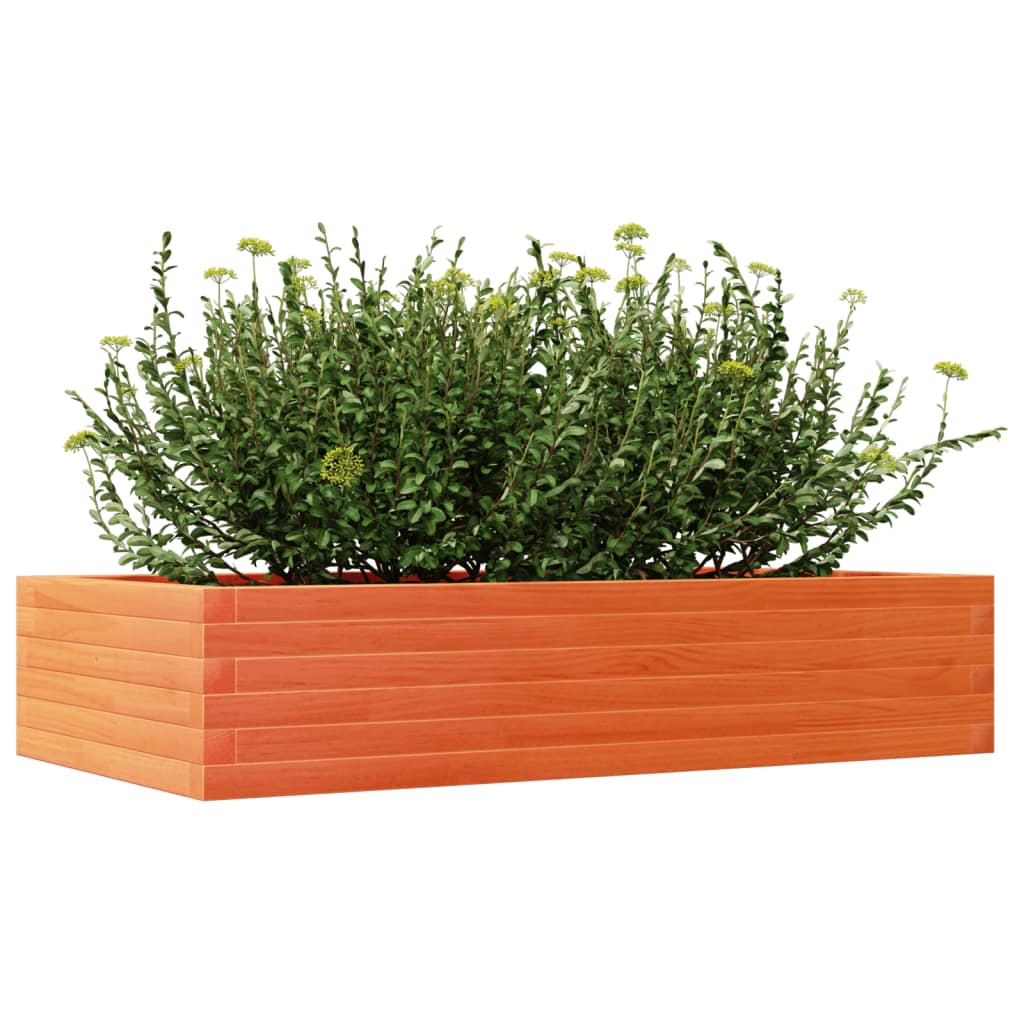 Garden Planter Wax Brown 110x60x23 cm Solid Wood Pine