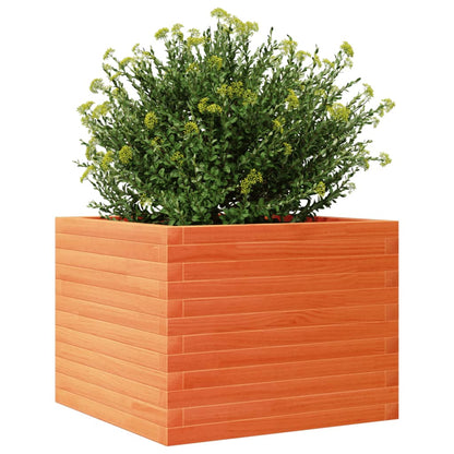 Garden Planter Wax Brown 60x60x45.5 cm Solid Wood Pine