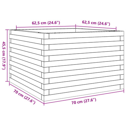 Garden Planter 70x70x45.5 cm Solid Wood Pine