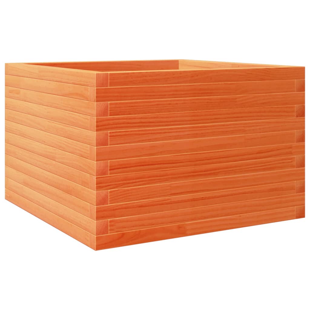 Garden Planter Wax Brown 70x70x45.5 cm Solid Wood Pine