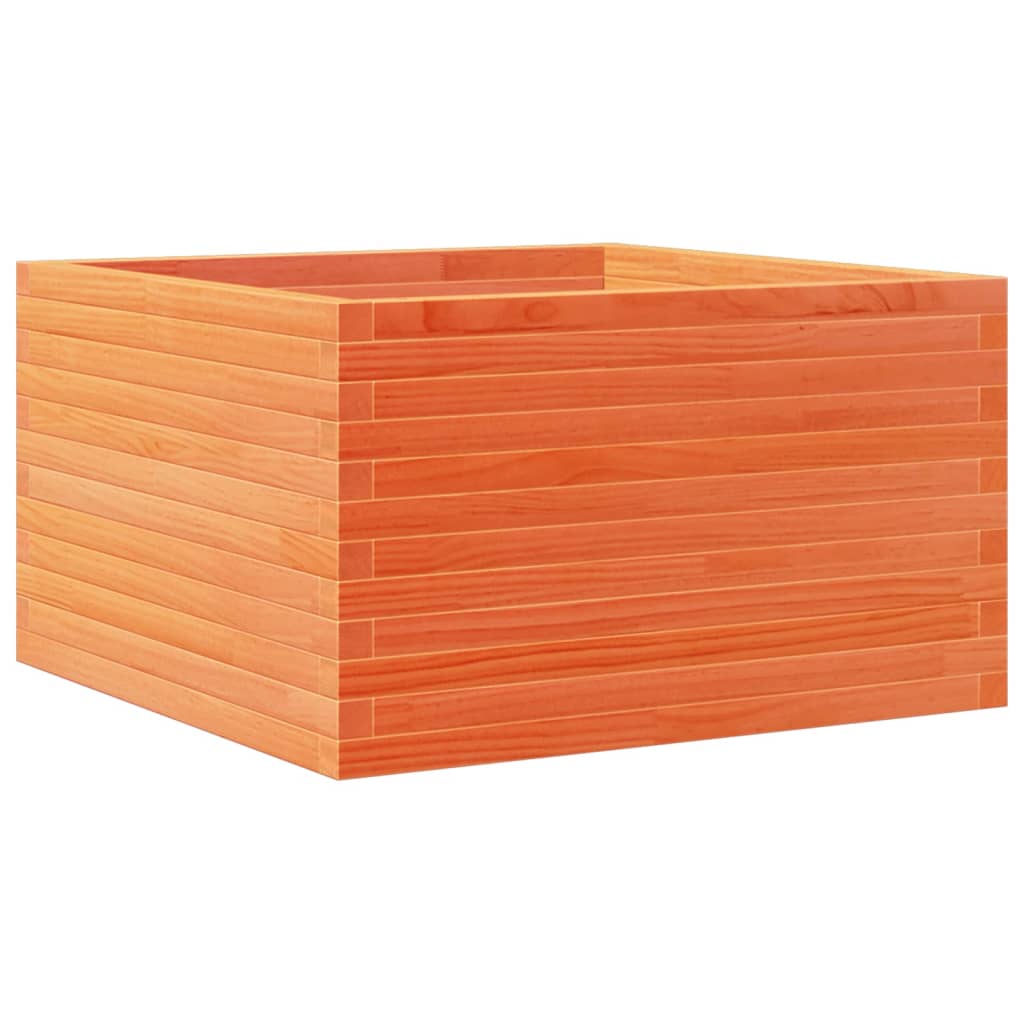 Garden Planter Wax Brown 80x80x45.5 cm Solid Wood Pine