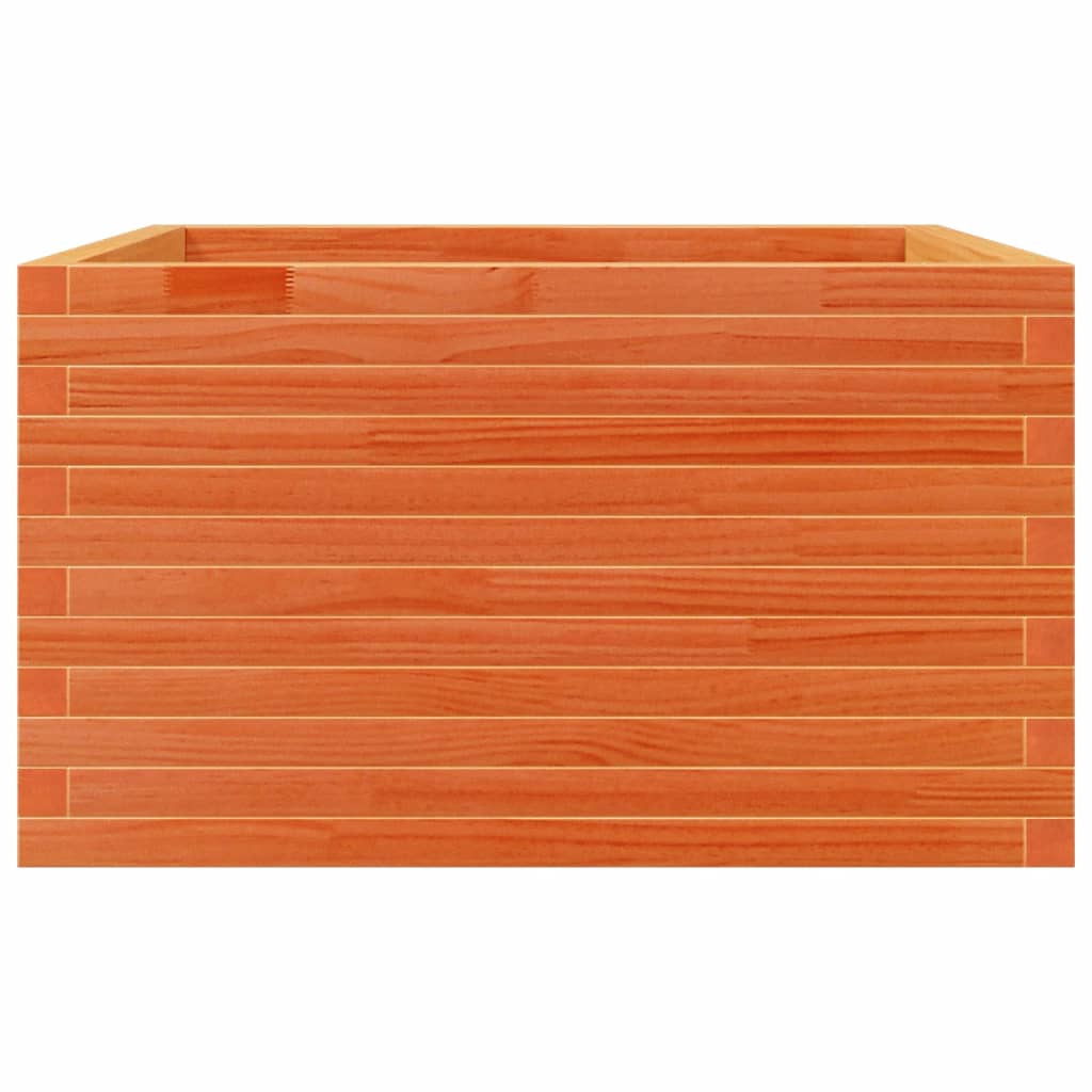 Garden Planter Wax Brown 80x80x45.5 cm Solid Wood Pine