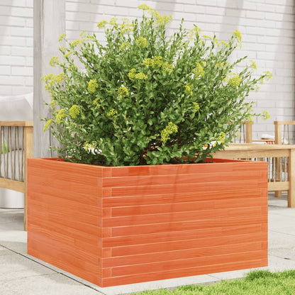 Garden Planter Wax Brown 80x80x45.5 cm Solid Wood Pine