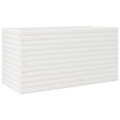 Garden Planter White 90x40x45.5 cm Solid Wood Pine