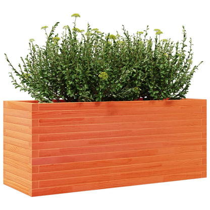 Garden Planter Wax Brown 110x40x45.5 cm Solid Wood Pine