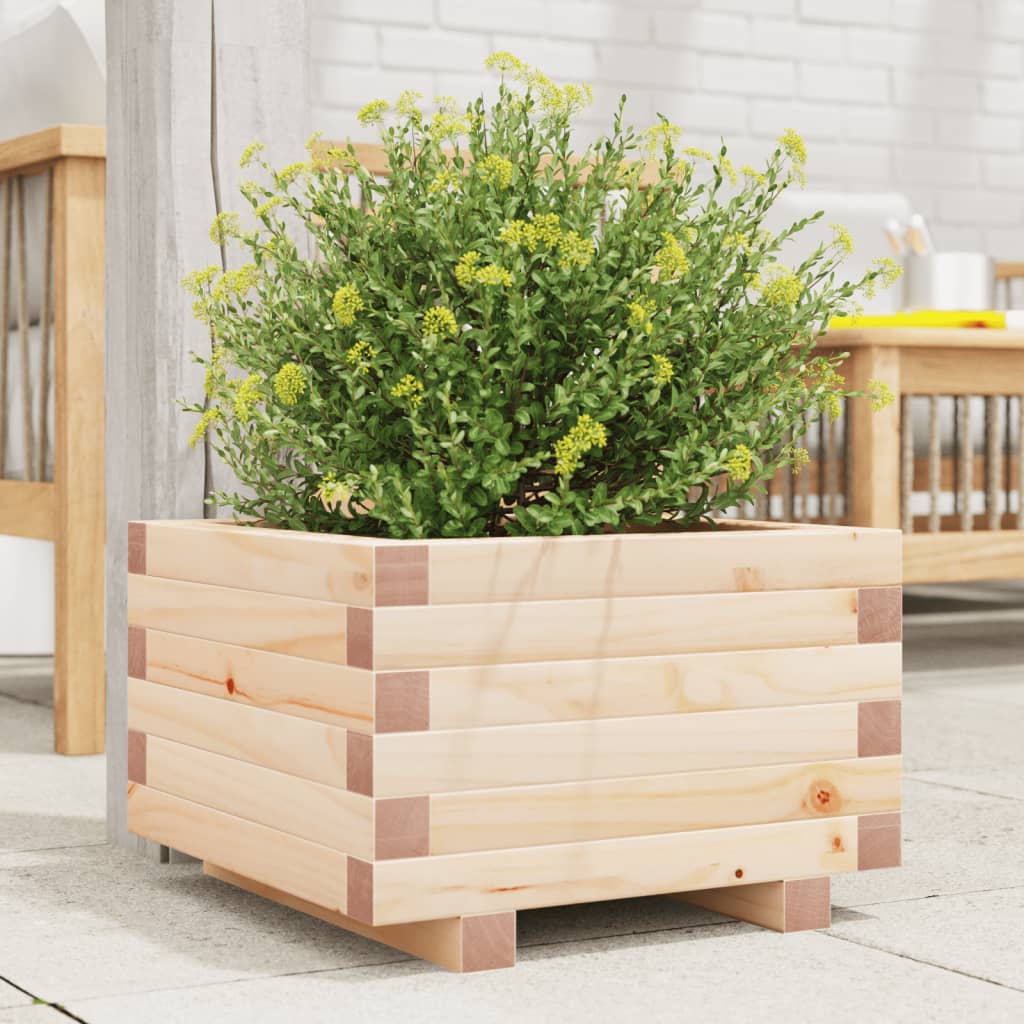 Garden Planter 40x40x26.5 cm Solid Wood Pine