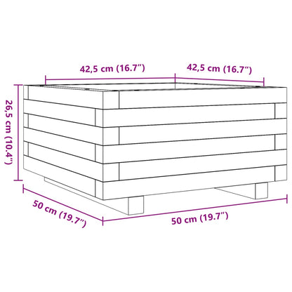 Garden Planter 50x50x26.5 cm Solid Wood Douglas