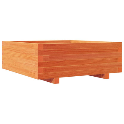 Garden Planter Wax Brown 70x70x26.5 cm Solid Wood Pine