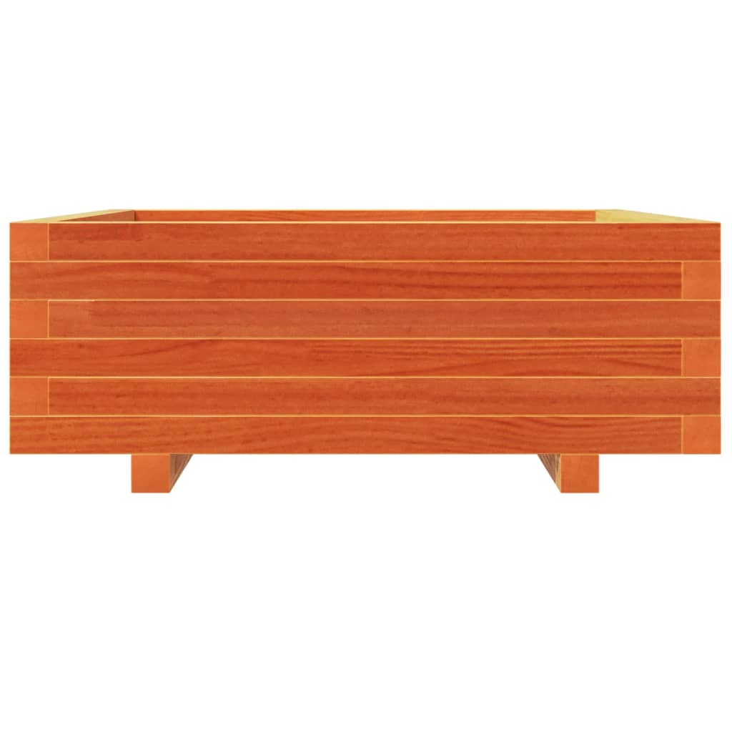 Garden Planter Wax Brown 70x70x26.5 cm Solid Wood Pine