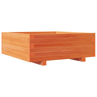 Garden Planter Wax Brown 70x70x26.5 cm Solid Wood Pine