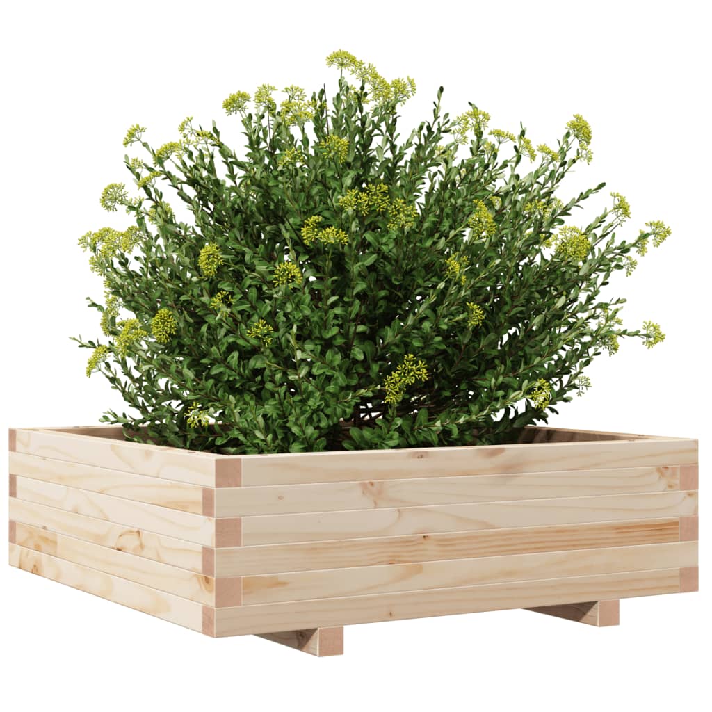 Garden Planter 80x80x26.5 cm Solid Wood Pine