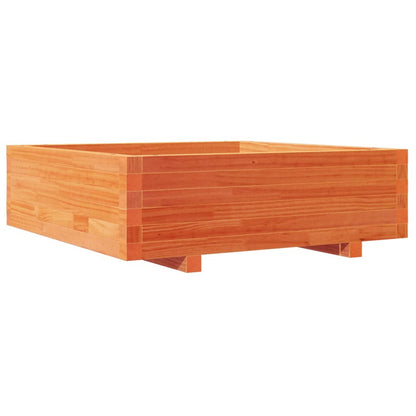 Garden Planter Wax Brown 80x80x26.5 cm Solid Wood Pine