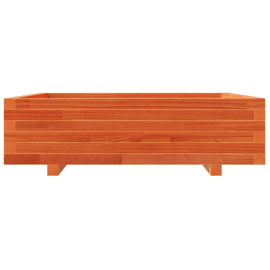 Garden Planter Wax Brown 90x90x26.5 cm Solid Wood Pine