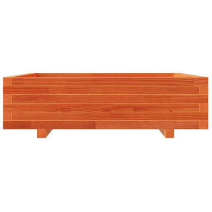 Garden Planter Wax Brown 90x90x26.5 cm Solid Wood Pine