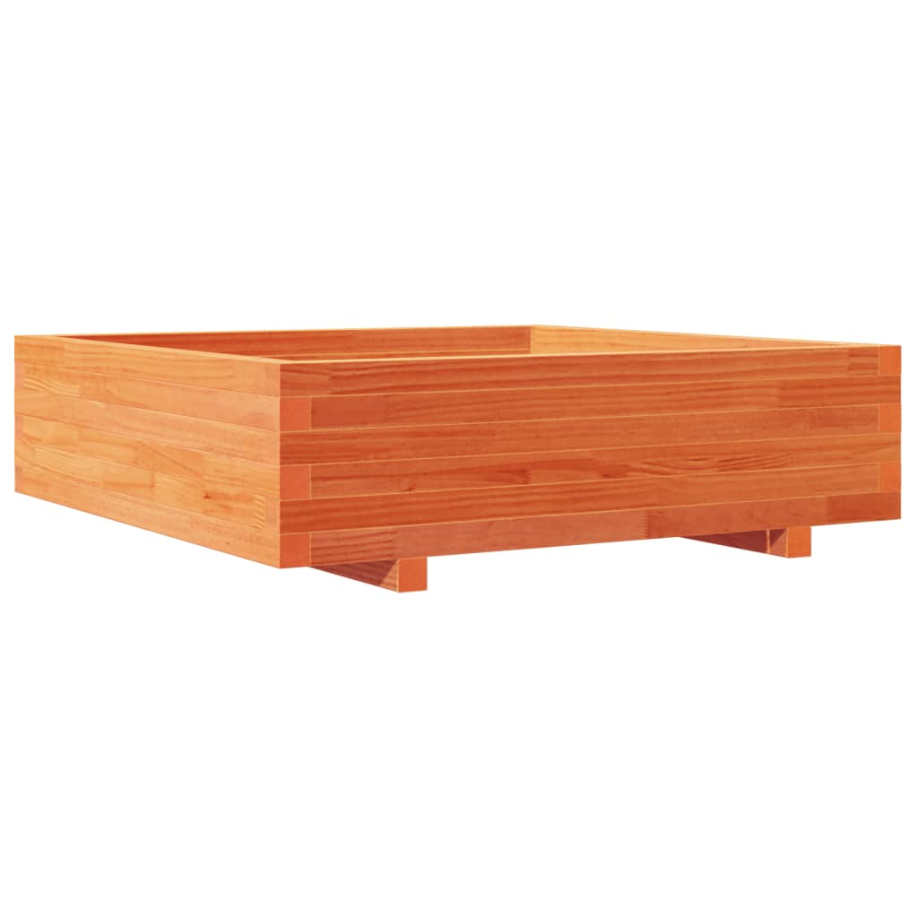 Garden Planter Wax Brown 90x90x26.5 cm Solid Wood Pine