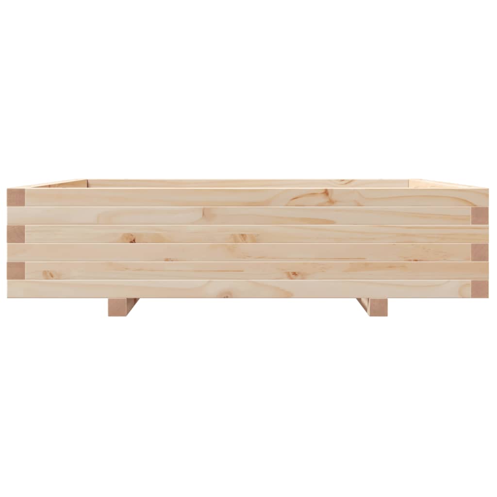 Garden Planter 100x100x26.5 cm Solid Wood Pine