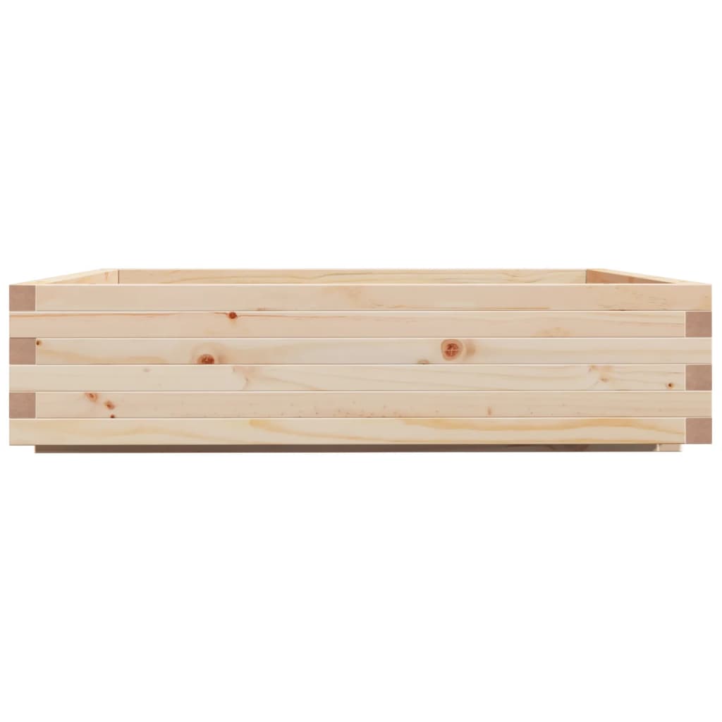 Garden Planter 100x100x26.5 cm Solid Wood Pine