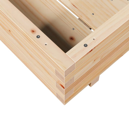 Garden Planter 100x100x26.5 cm Solid Wood Pine