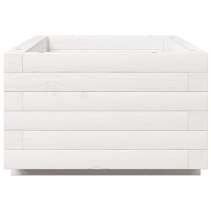 Garden Planter White 90x40x26.5 cm Solid Wood Pine