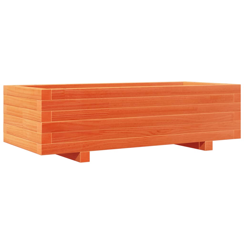 Garden Planter Wax Brown 90x40x26.5 cm Solid Wood Pine