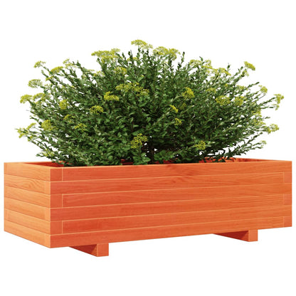 Garden Planter Wax Brown 90x40x26.5 cm Solid Wood Pine