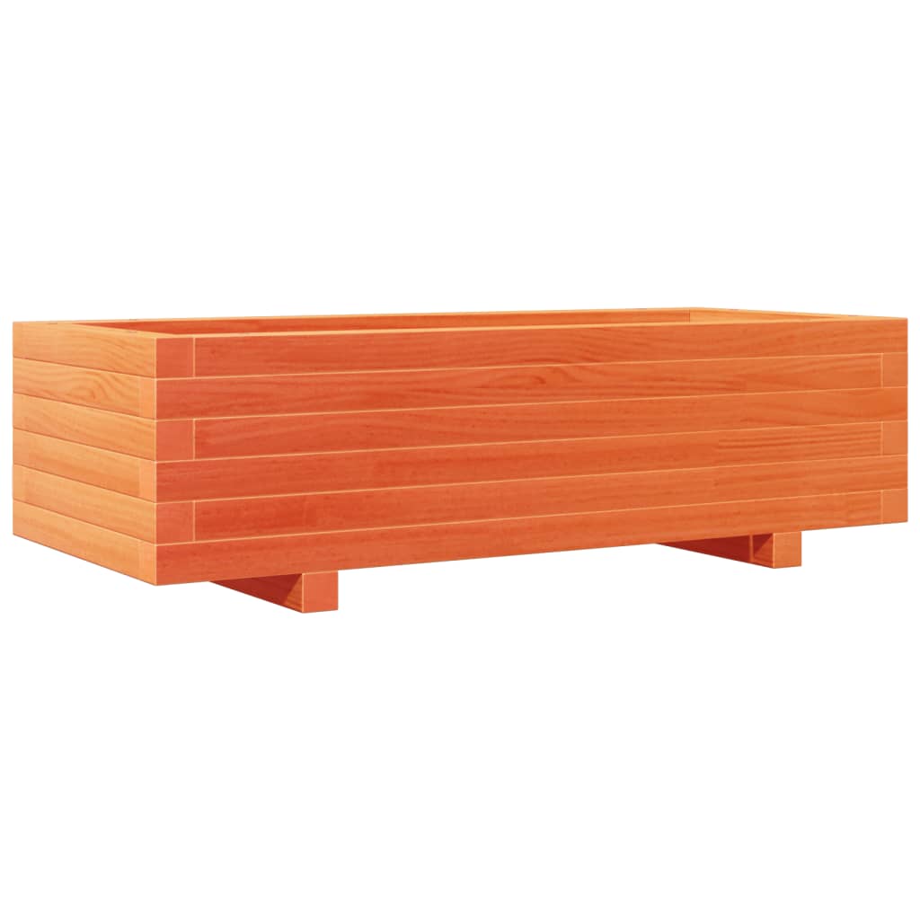 Garden Planter Wax Brown 90x40x26.5 cm Solid Wood Pine