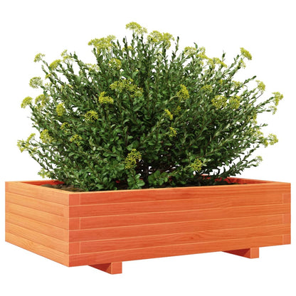 Garden Planter Wax Brown 90x60x26.5 cm Solid Wood Pine