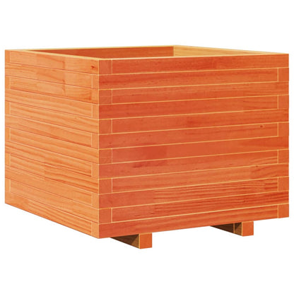 Garden Planter Wax Brown 60x60x49.5 cm Solid Wood Pine