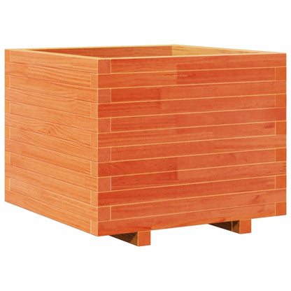 Garden Planter Wax Brown 60x60x49.5 cm Solid Wood Pine