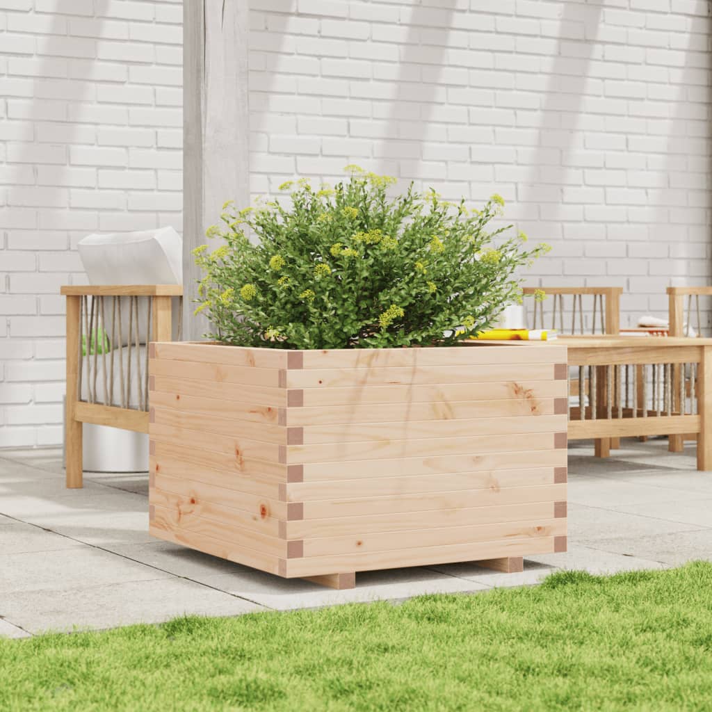 Garden Planter 70x70x49.5 cm Solid Wood Pine