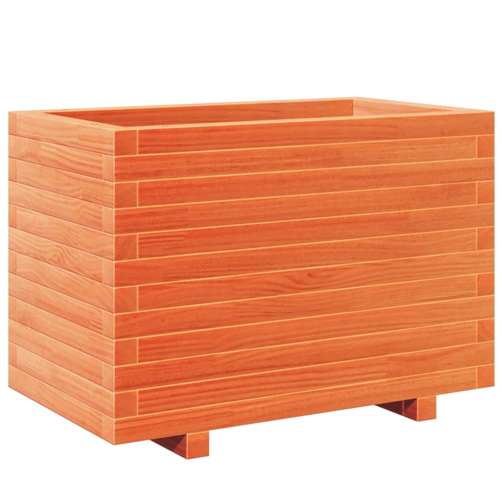 Garden Planter Wax Brown 70x40x49.5 cm Solid Wood Pine