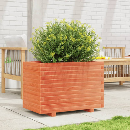 Garden Planter Wax Brown 70x40x49.5 cm Solid Wood Pine