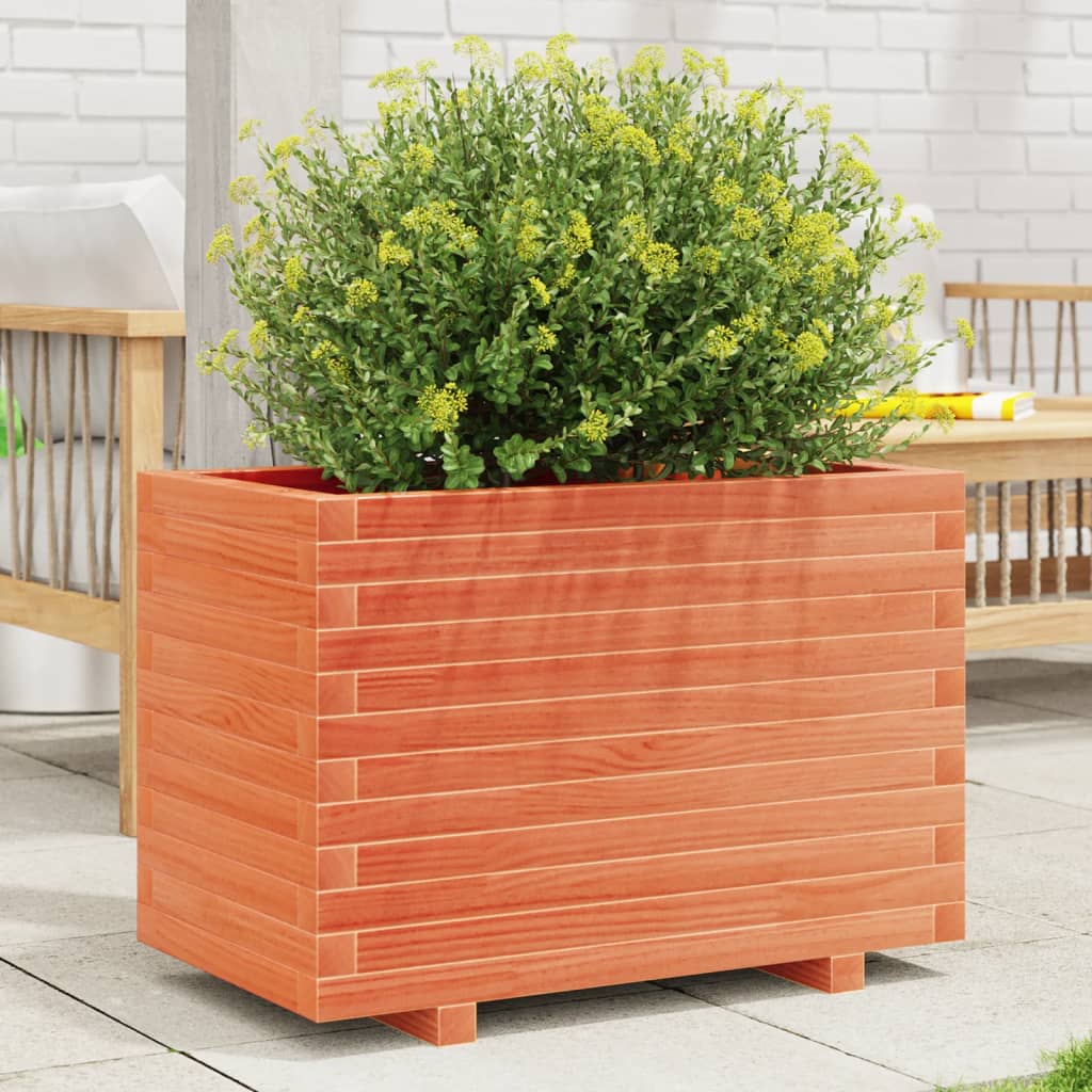 Garden Planter Wax Brown 70x40x49.5 cm Solid Wood Pine