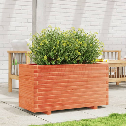 Garden Planter Wax Brown 90x40x49.5 cm Solid Wood Pine