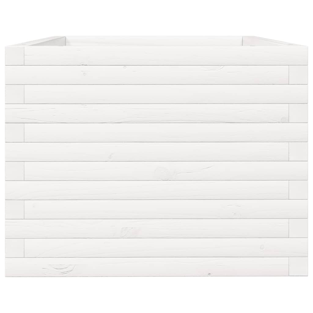 Garden Planter White 90x60x49.5 cm Solid Wood Pine