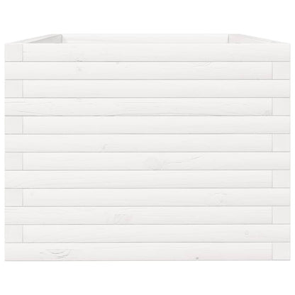 Garden Planter White 90x60x49.5 cm Solid Wood Pine