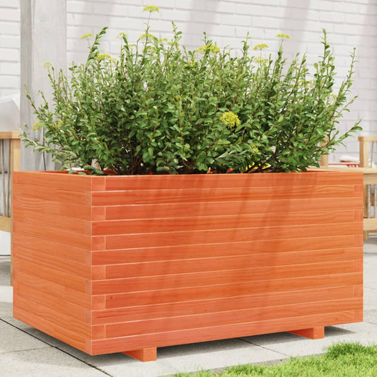 Garden Planter Wax Brown 90x60x49.5 cm Solid Wood Pine