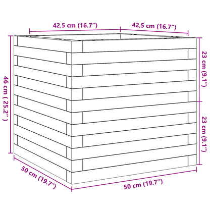 Garden Planter 50x50x46 cm Solid Wood Pine