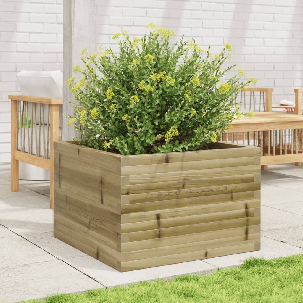 Garden Planter 70x70x46 cm Impregnated Wood Pine