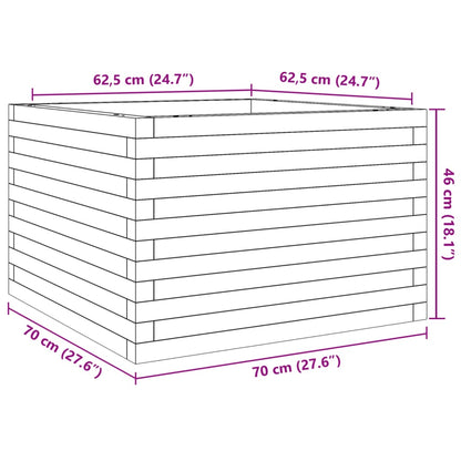 Garden Planter 70x70x46 cm Impregnated Wood Pine