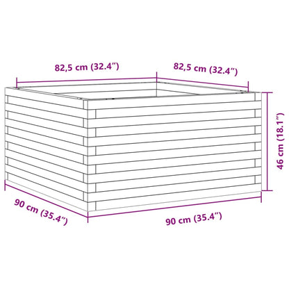 Garden Planter 90x90x46 cm Solid Wood Douglas