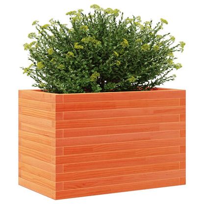 Garden Planter Wax Brown 70x40x46 cm Solid Wood Pine