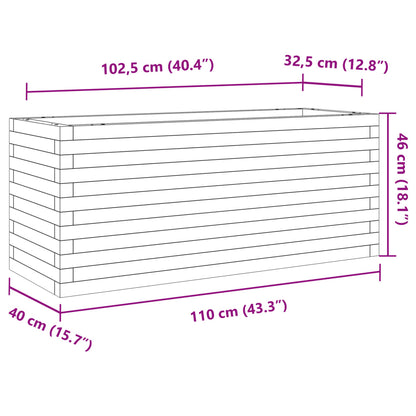 Garden Planter 110x40x46 cm Solid Wood Pine